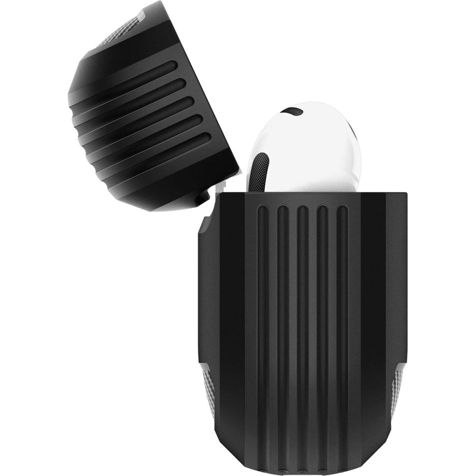 Schutzhülle für Apple AirPods 4, Spigen Rugged Armor, Schwarz