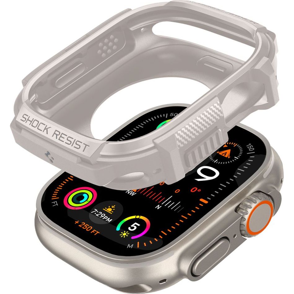 Schutzhülle für Apple Watch Ultra 3/2/1 49mm, Spigen Rugged Armor, Beige