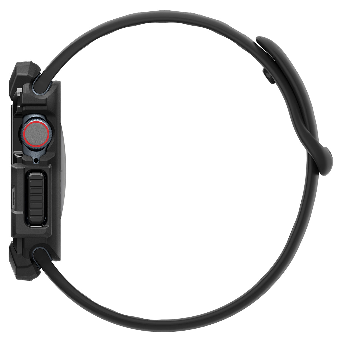 Schutzhülle für Apple Watch 10 46 mm, Spigen Rugged Armor, Schwarz