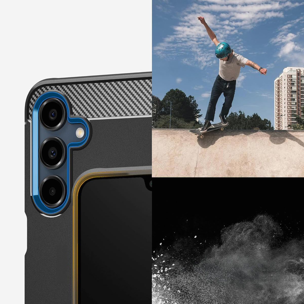 Handyhülle für Galaxy A16 4G / 5G, Spigen Rugged Armor, Schwarz