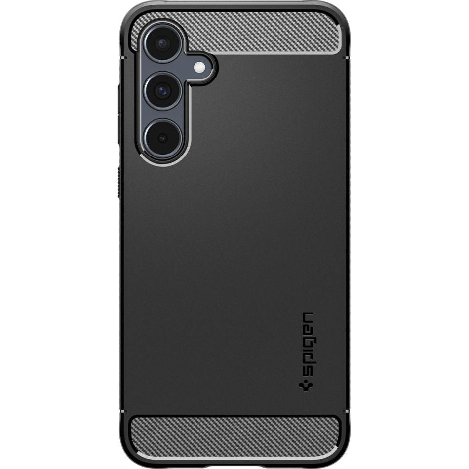 Schutzhülle für Galaxy A55 5G, Spigen Rugged Armor, Schwarz