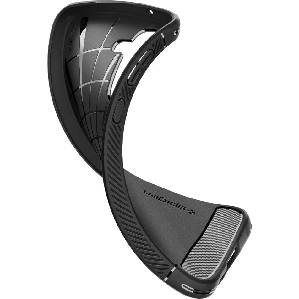 Schutzhülle für Galaxy A55 5G, Spigen Rugged Armor, Schwarz