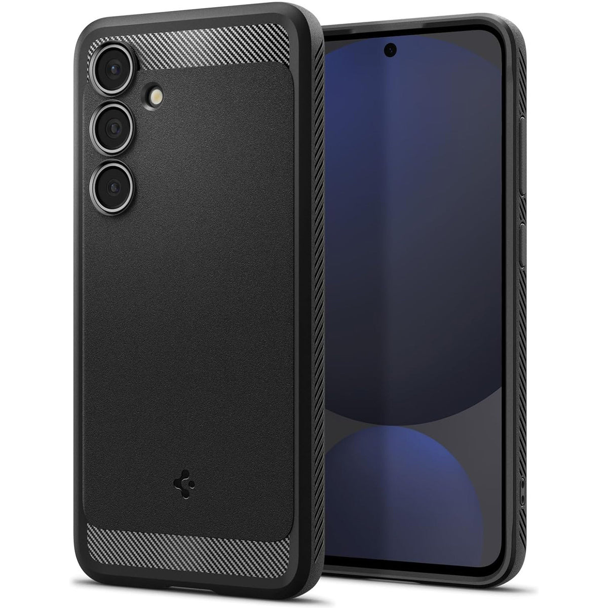 Handyhülle für Galaxy S24 FE, Spigen Rugged Armor, Schwarz
