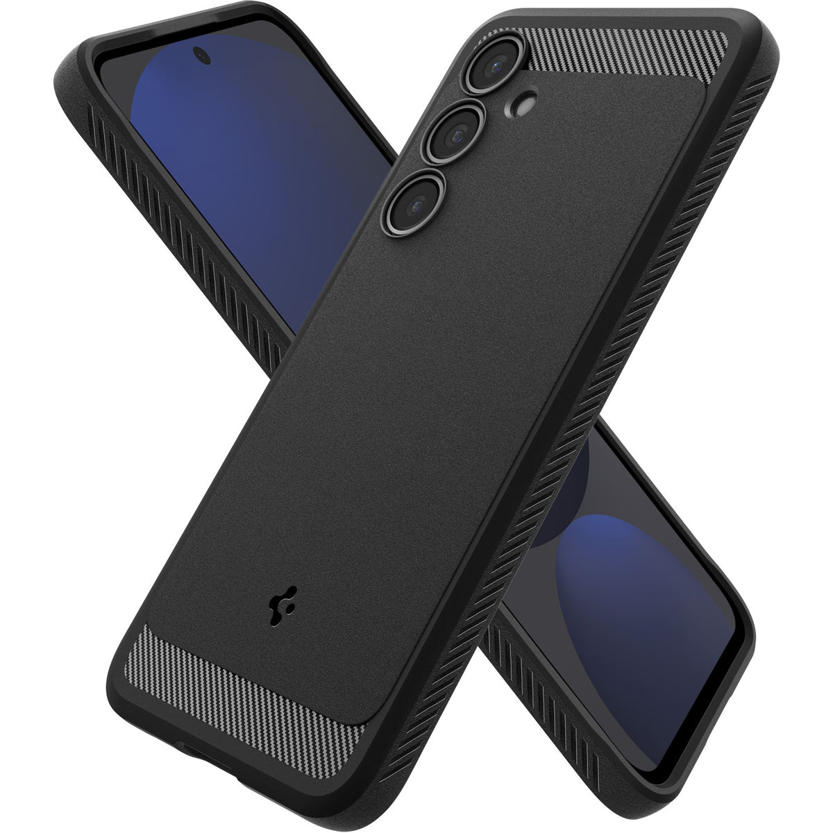 Handyhülle für Galaxy S24 FE, Spigen Rugged Armor, Schwarz
