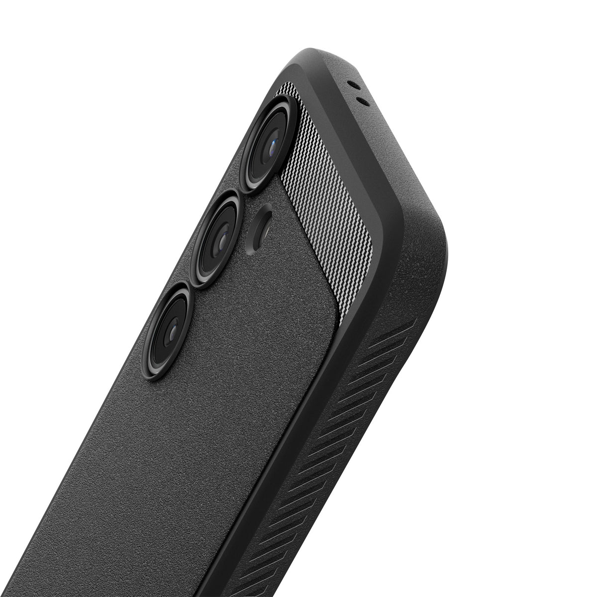 Handyhülle für Galaxy S24 FE, Spigen Rugged Armor, Schwarz