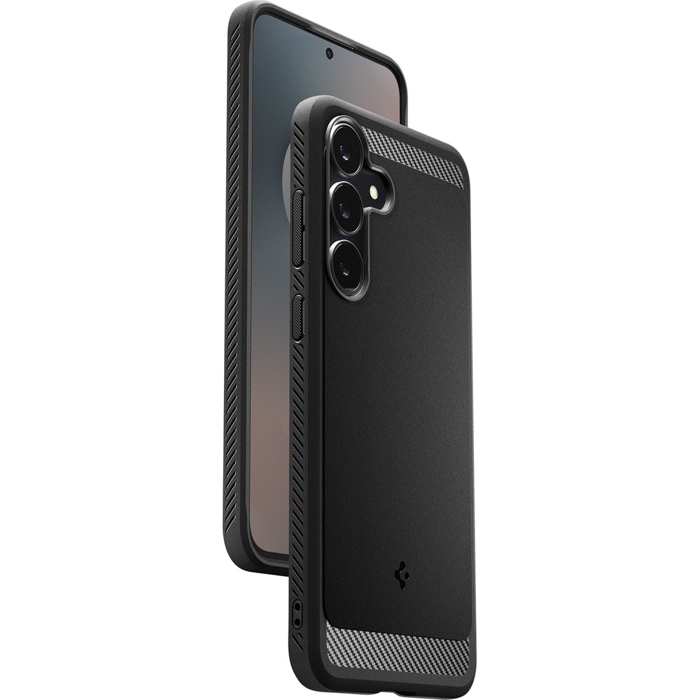 Handyhülle für Galaxy S25 FE, Spigen Rugged Armor, Schwarz