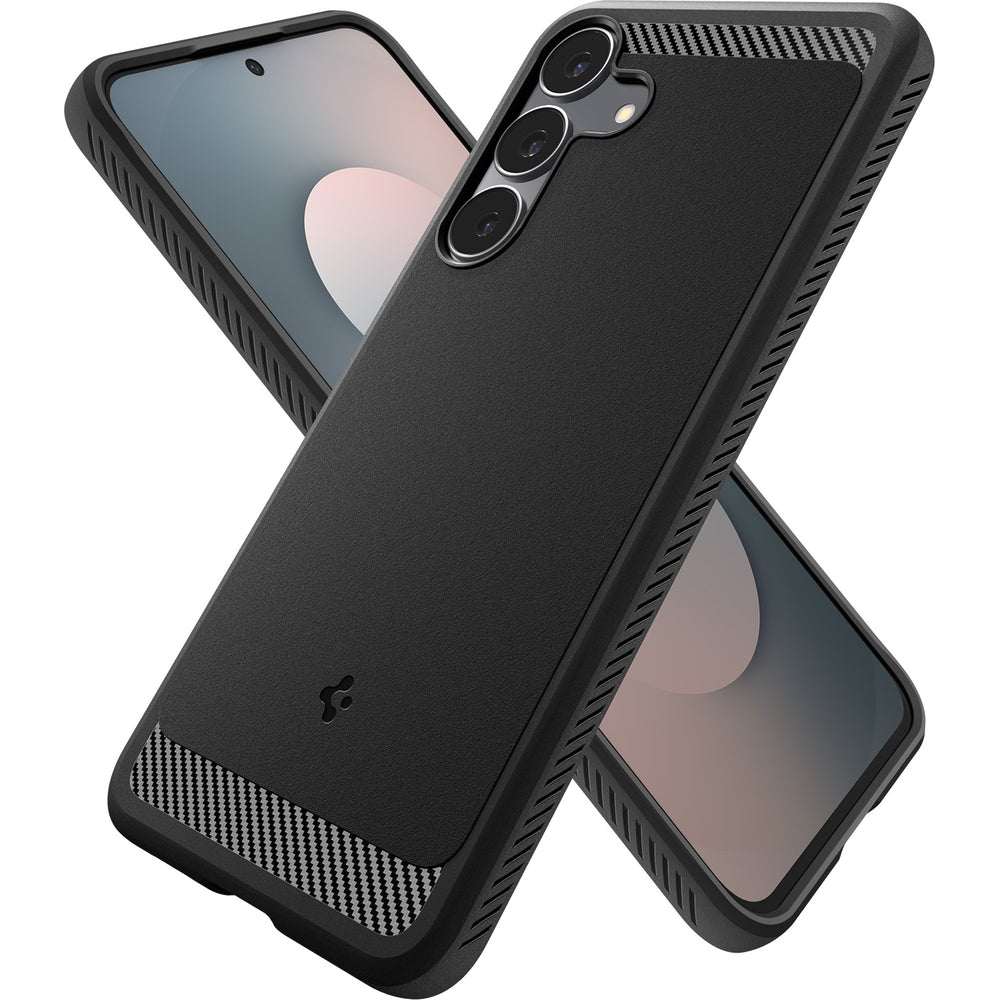 Handyhülle für Galaxy S25 FE, Spigen Rugged Armor, Schwarz