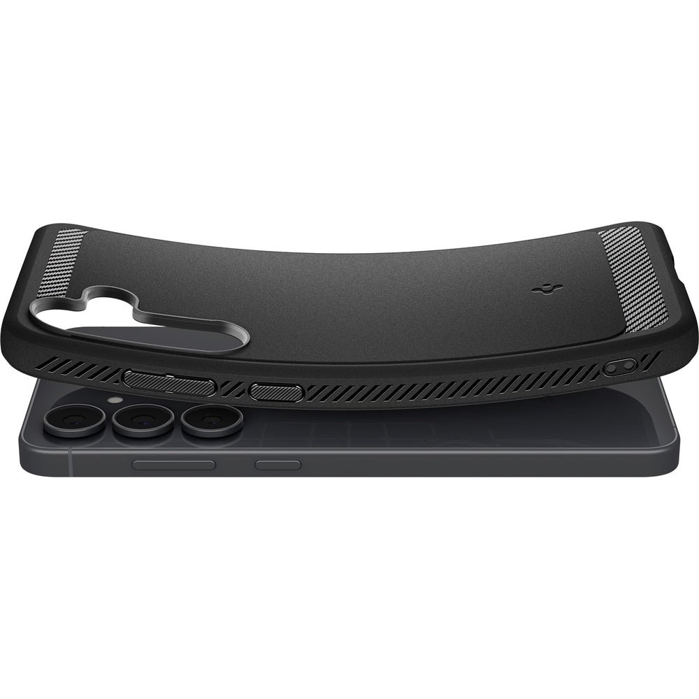 Handyhülle für Galaxy S25 FE, Spigen Rugged Armor, Schwarz