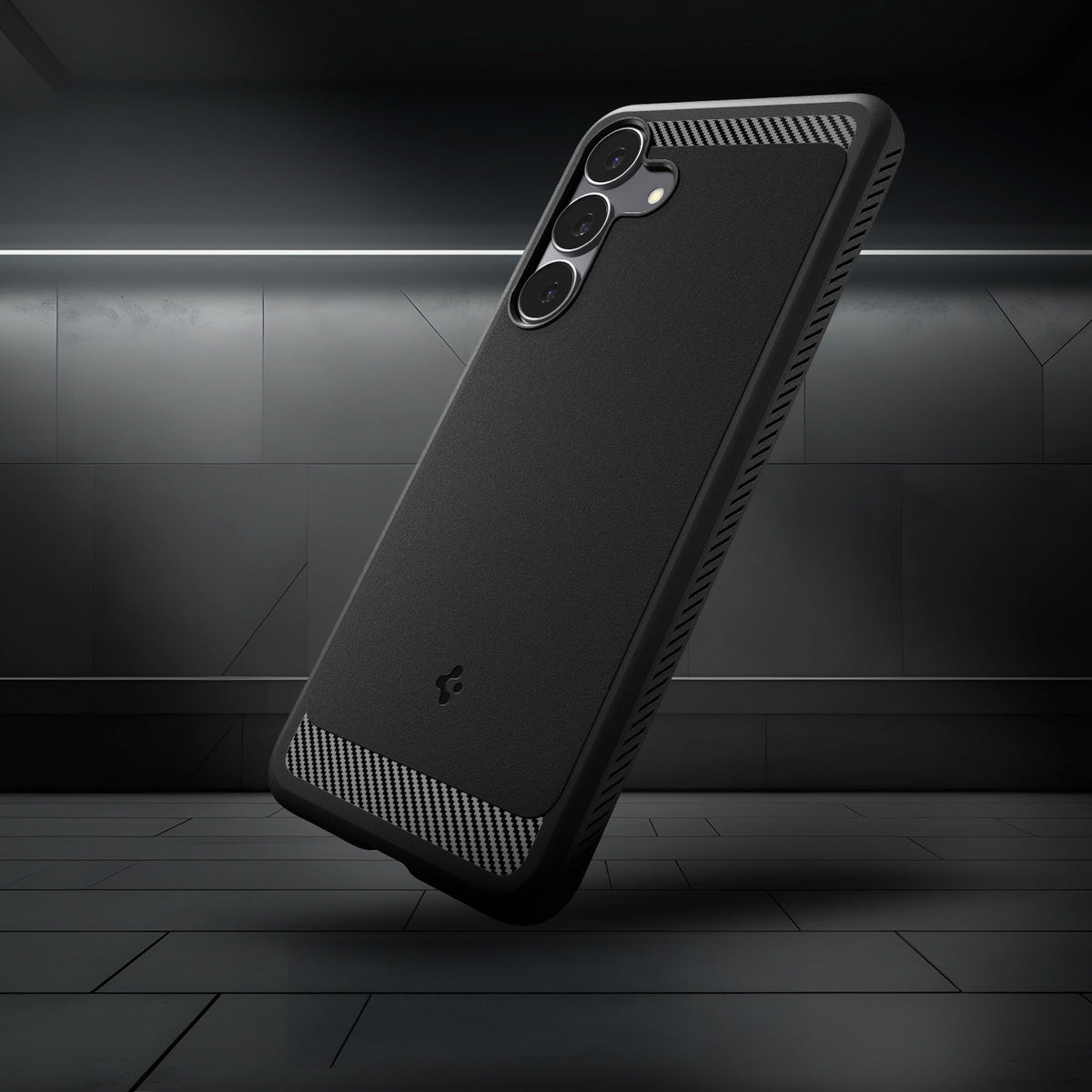 Handyhülle für Galaxy S25 FE, Spigen Rugged Armor, Schwarz