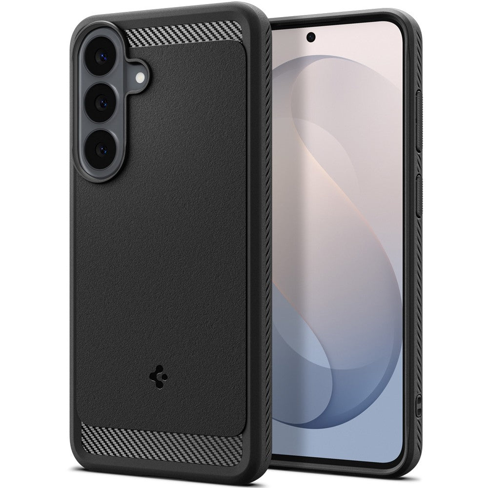 Handyhülle für Galaxy S26 FE, Spigen Rugged Armor, Schwarz (1/14)
