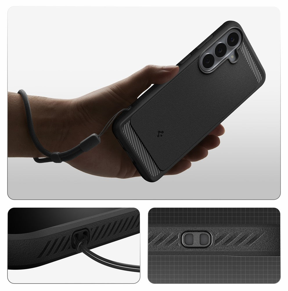Handyhülle für Galaxy S26 FE, Spigen Rugged Armor, Schwarz (6/14)