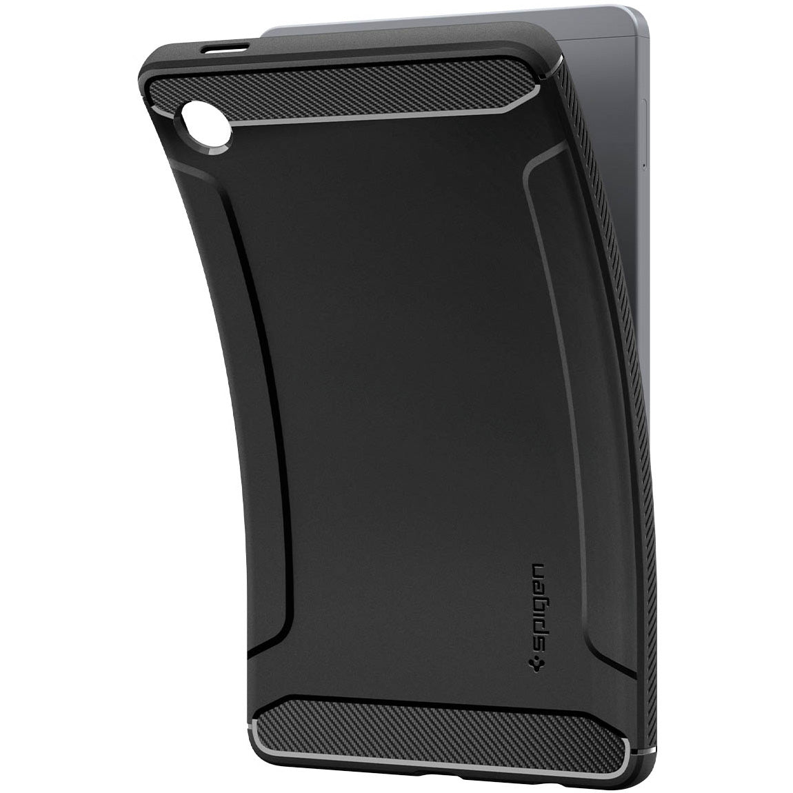 Schutzhülle für Galaxy Tab A11, Spigen Rugged Armor, Schwarz