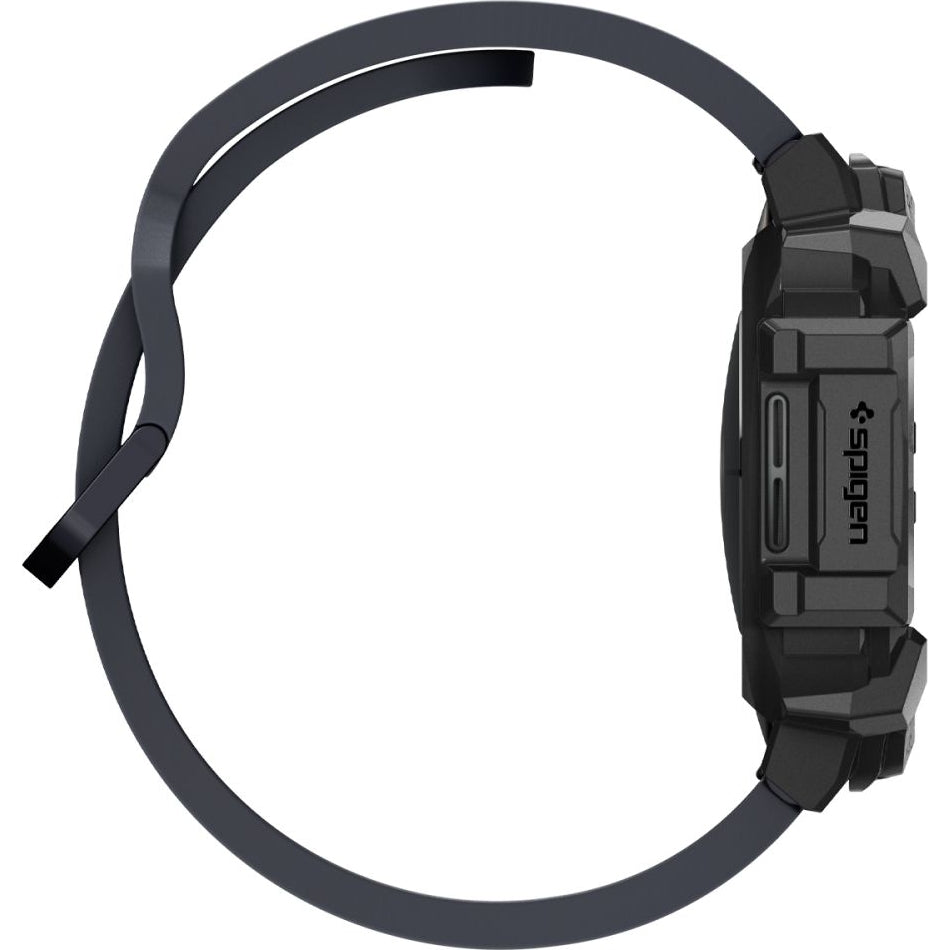 Schutzhülle für Galaxy Watch 7 44mm, Spigen Rugged Armor, Schwarz