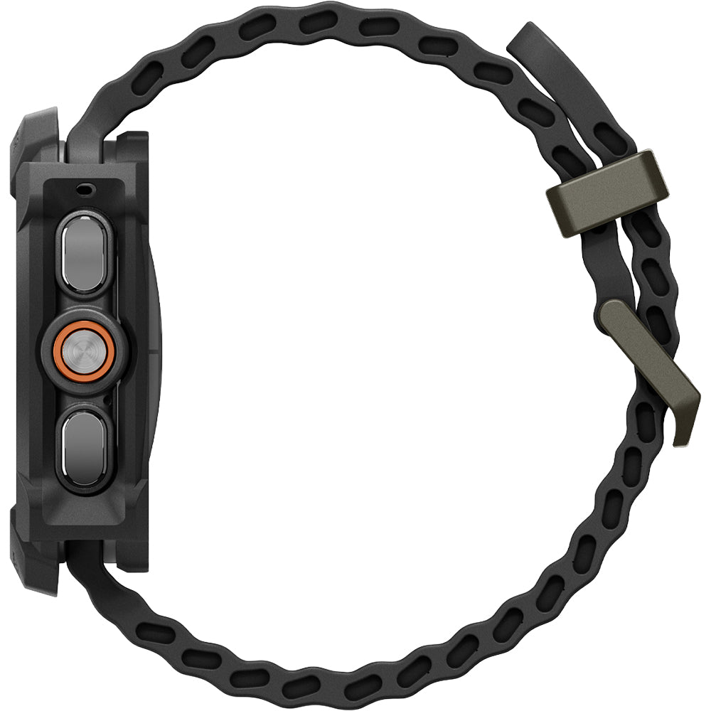Hülle für Galaxy Watch Ultra 2 (47 mm), Spigen Rugged Armor, Schwarz