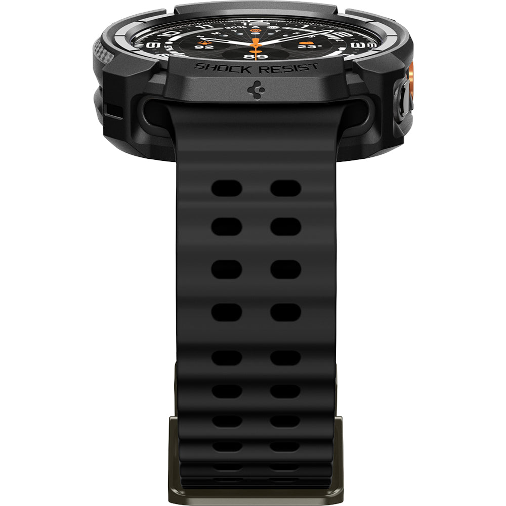 Hülle für Galaxy Watch Ultra 2 (47 mm), Spigen Rugged Armor, Schwarz