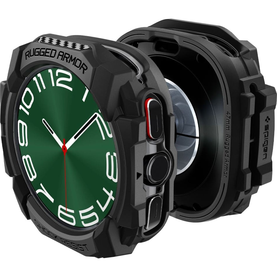 Schutzhülle für Galaxy Watch Ultra 2 / 1, Spigen Rugged Armor, Schwarz