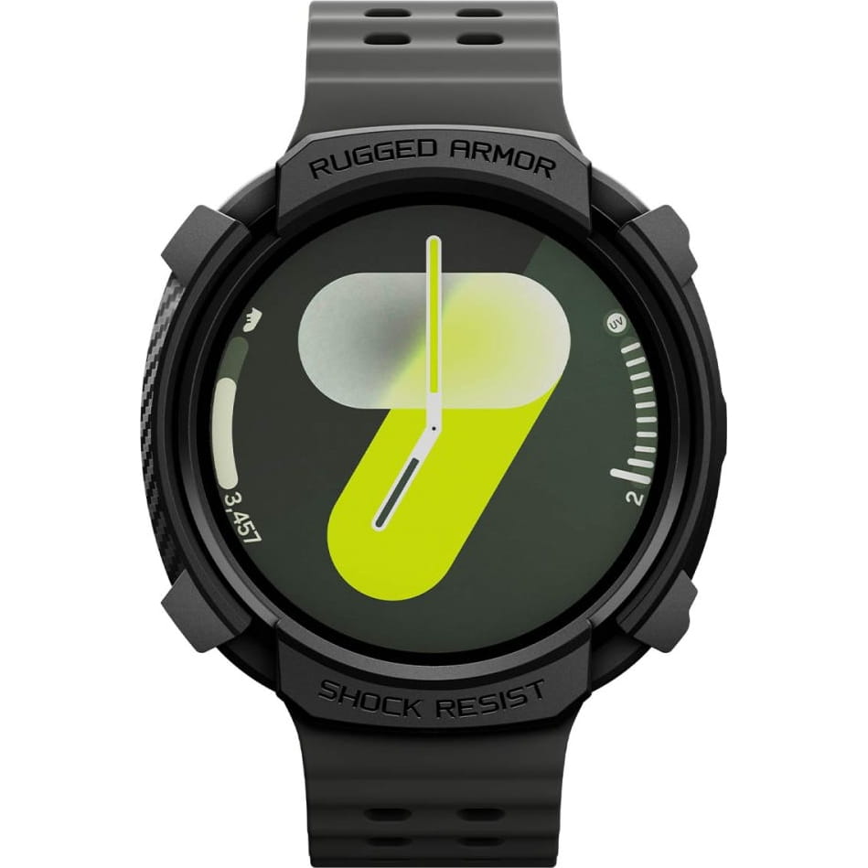 Hülle für Galaxy Watch 8 40 mm, Spigen Rugged Armor, Schwarz
