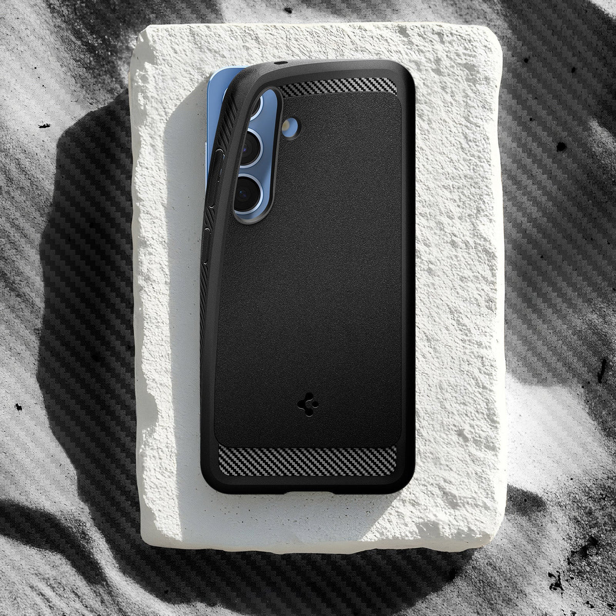 Handyhülle für Galaxy S25 Plus, Spigen Rugged Armor Mag mit MagSafe, Schwarz