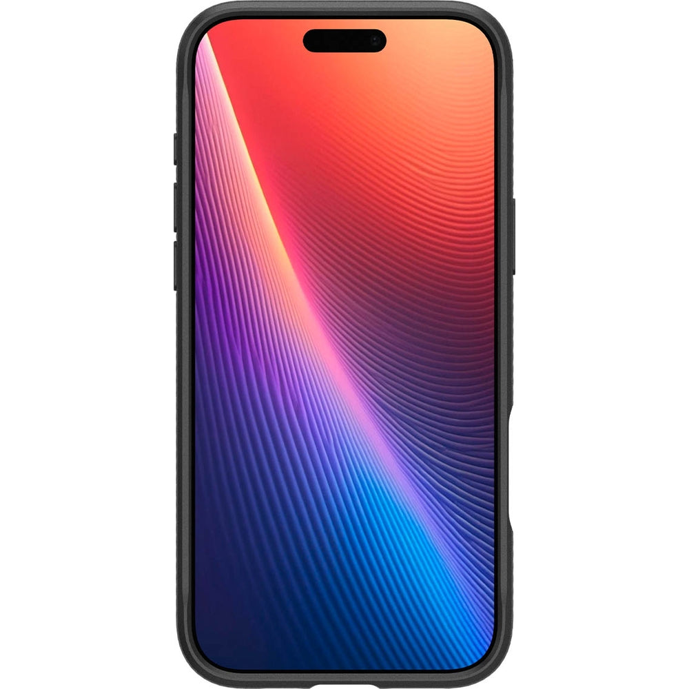 Handyhülle für iPhone 16 Pro, Spigen Rugged Armor Mag mit MagSafe, Schwarz