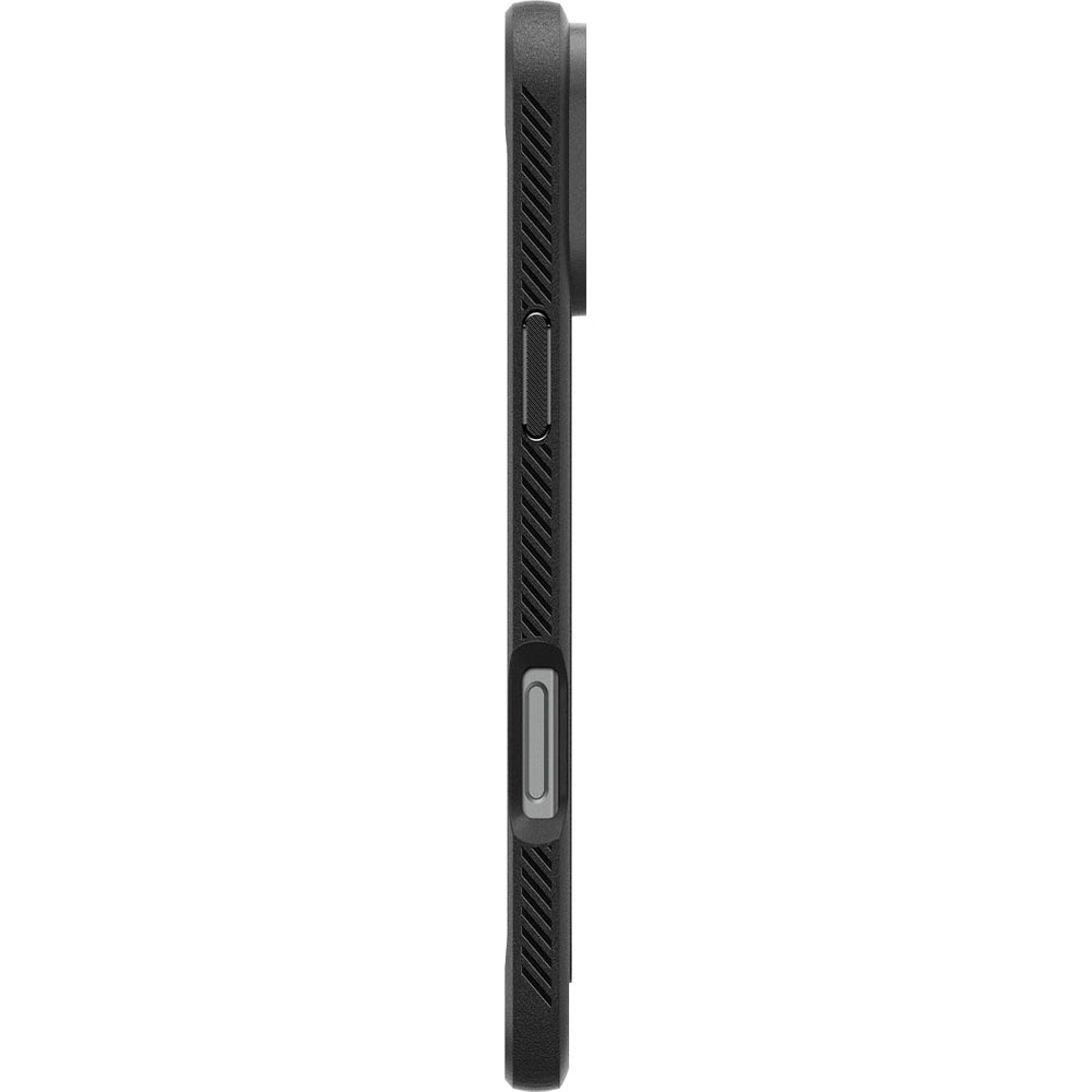 Handyhülle für iPhone 16 Pro, Spigen Rugged Armor Mag mit MagSafe, Schwarz