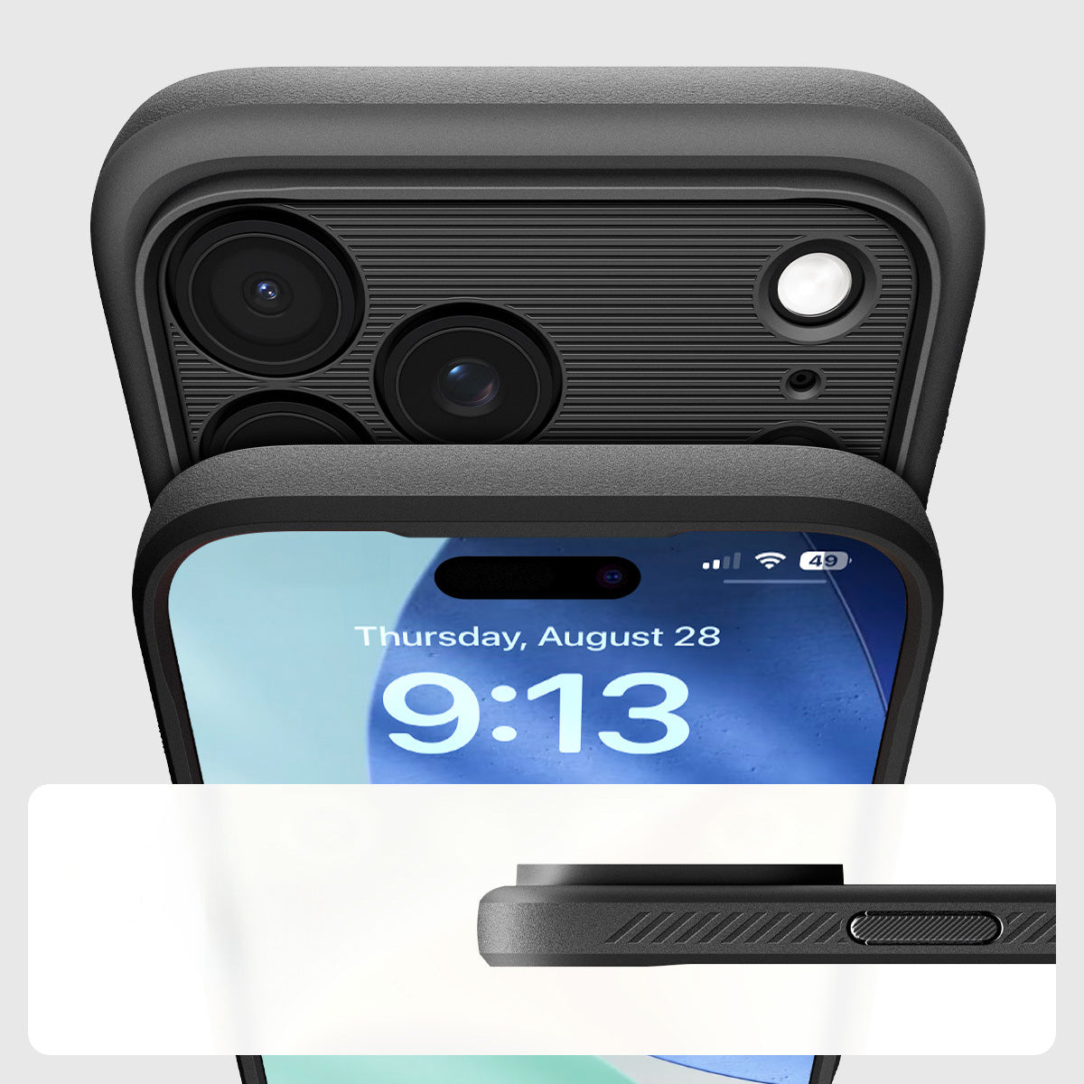 Handyhülle für iPhone 17 Pro Max, Spigen Rugged Armor Mag mit MagSafe, Schwarz