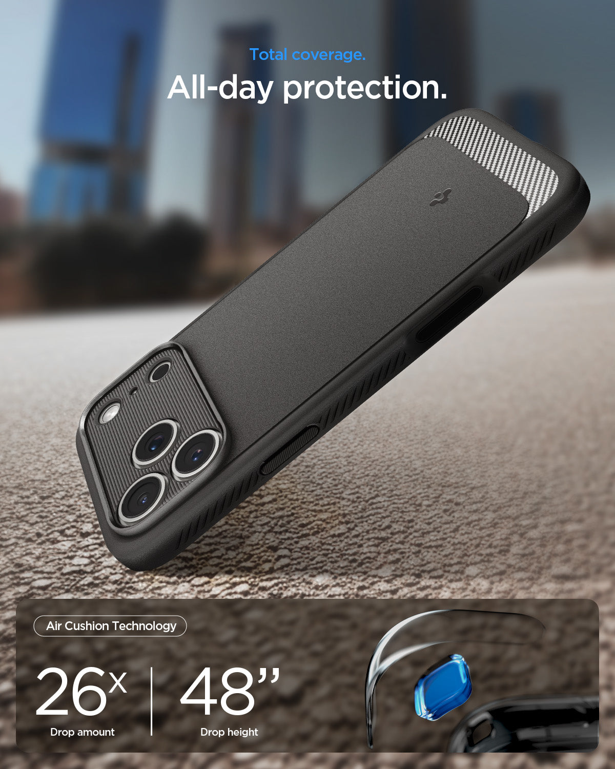 Handyhülle für iPhone 18 Pro, Spigen Rugged Armor Mag mit MagSafe, Grau (5/13)
