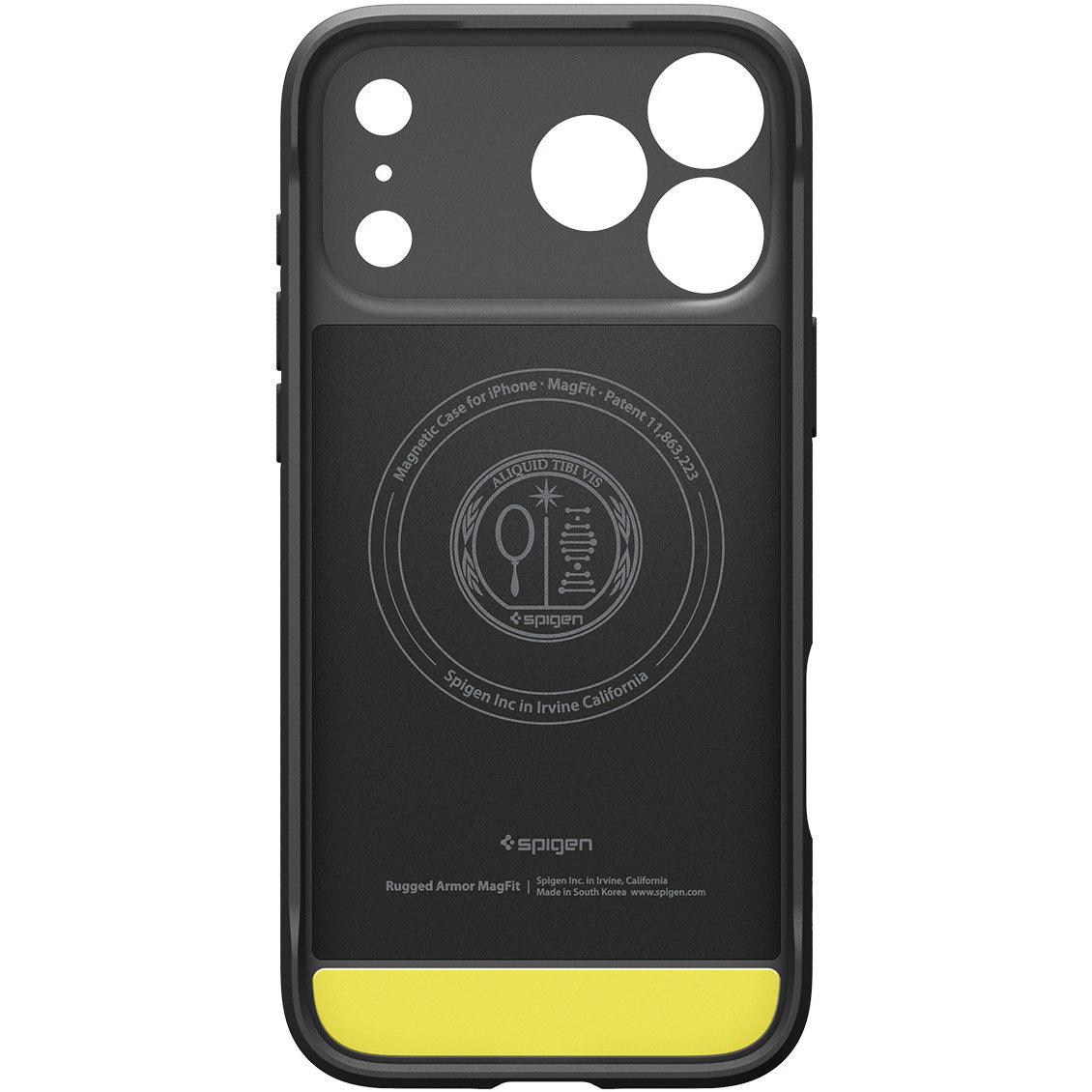 Handyhülle für iPhone 18 Pro Max, Spigen Rugged Armor Mag mit MagSafe, Grau (10/13)