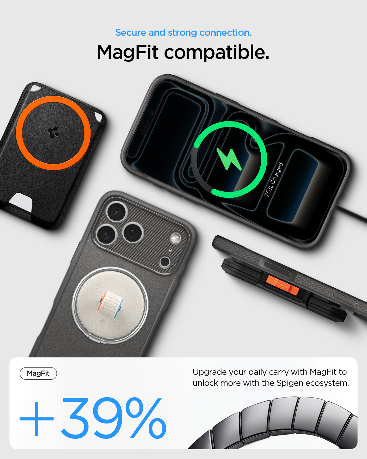 Handyhülle für iPhone 18 Pro, Spigen Rugged Armor Mag mit MagSafe, Schwarz (6/13)