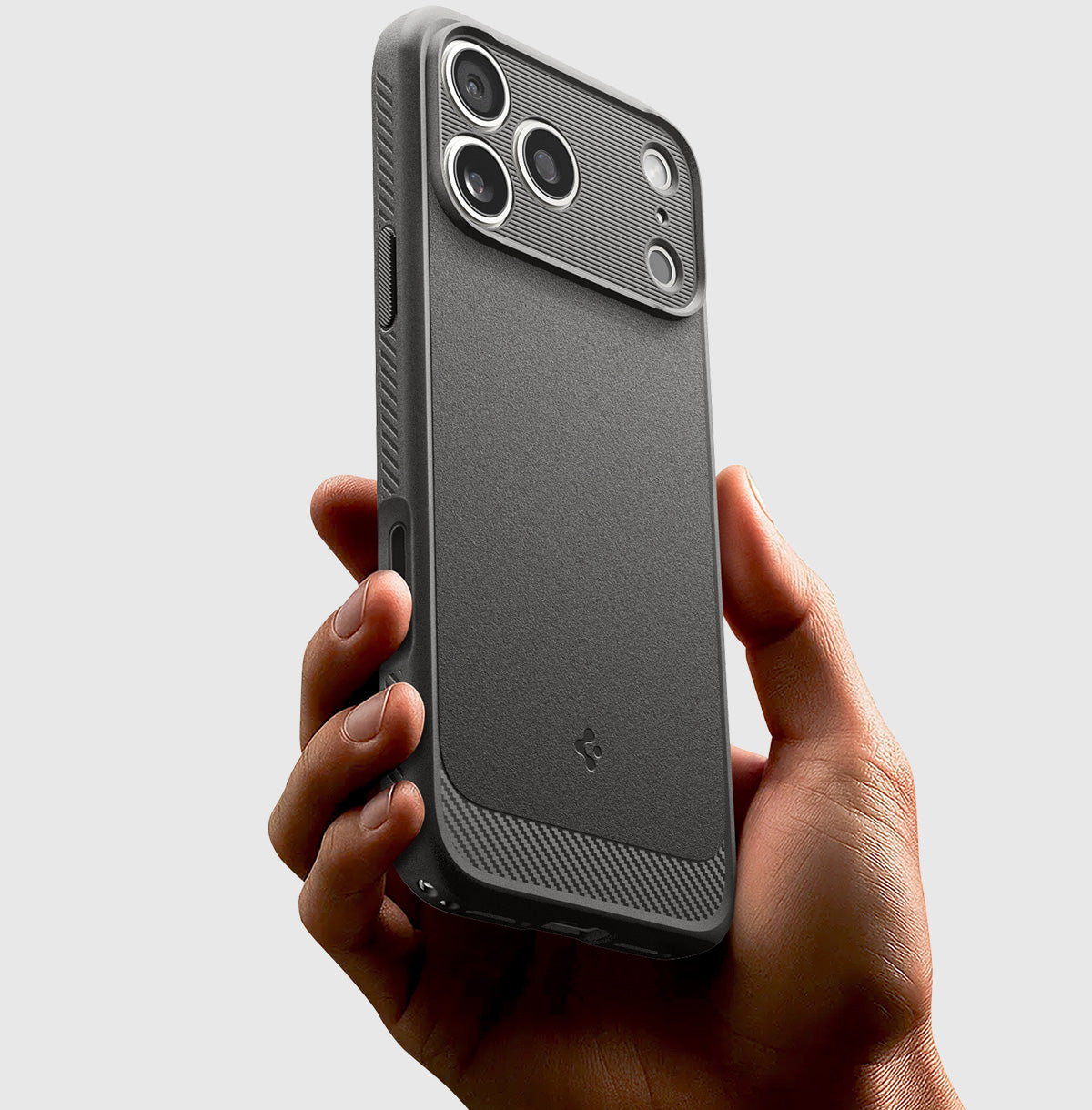 Handyhülle für iPhone 18 Pro, Spigen Rugged Armor Mag mit MagSafe, Schwarz (7/13)