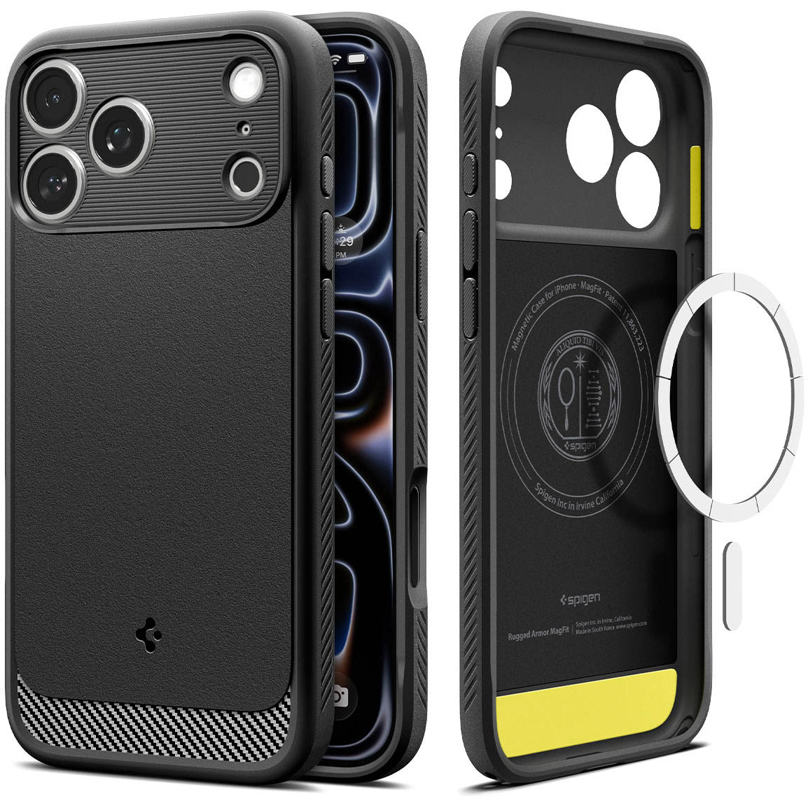 Handyhülle für iPhone 18 Pro Max, Spigen Rugged Armor Mag mit MagSafe, Schwarz (1/13)