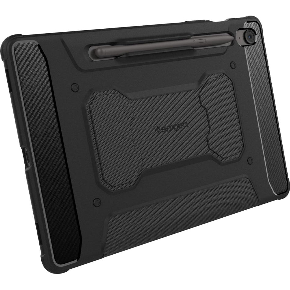 Hülle für Galaxy Tab S10 FE Plus, Spigen Rugged Armor Pro, Schwarz
