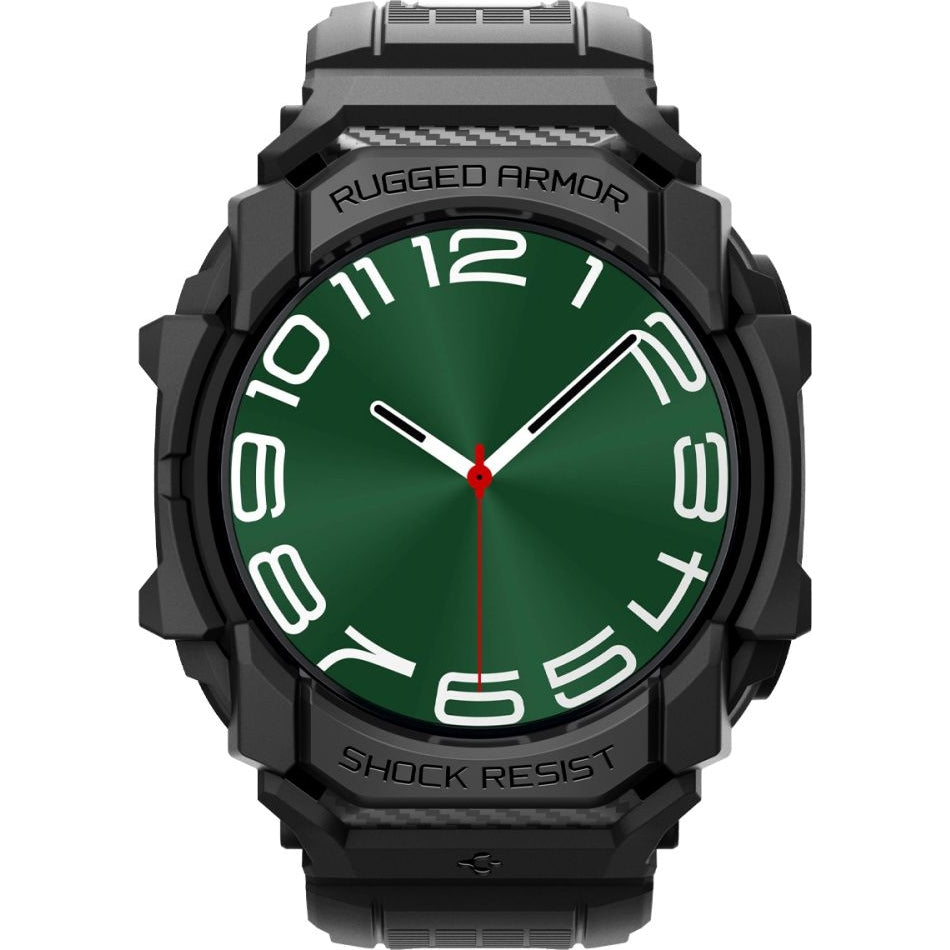 Schutzhülle mit Armband für Galaxy Watch Ultra 47mm, Spigen Rugged Armor Pro, Schwarz