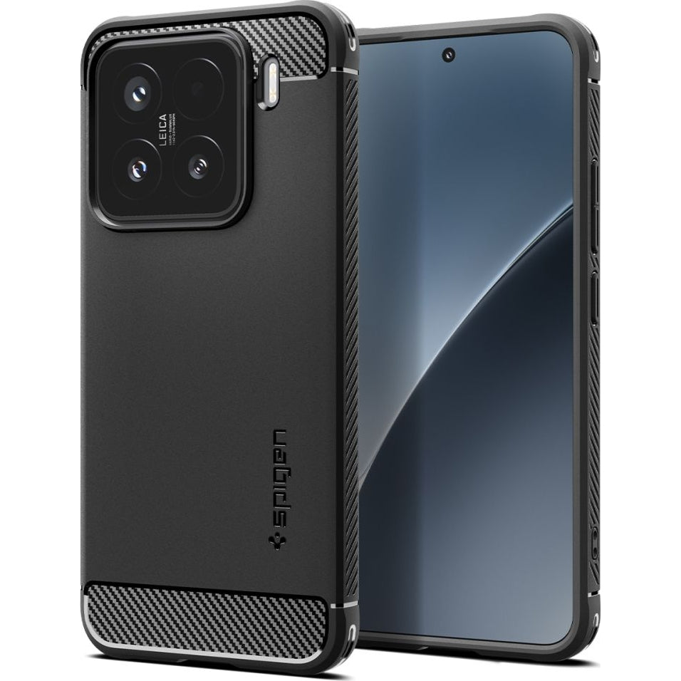 Handyhülle für Xiaomi 15, Spigen Rugged Armor, Schwarz