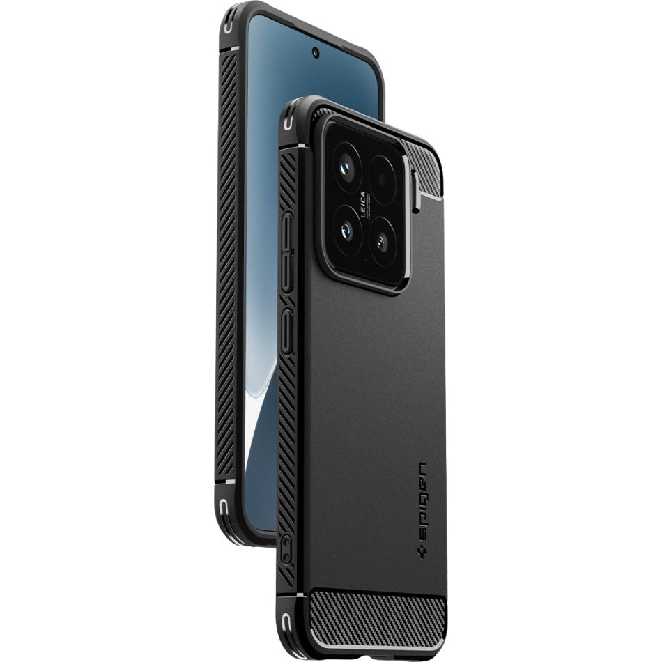 Handyhülle für Xiaomi 15, Spigen Rugged Armor, Schwarz