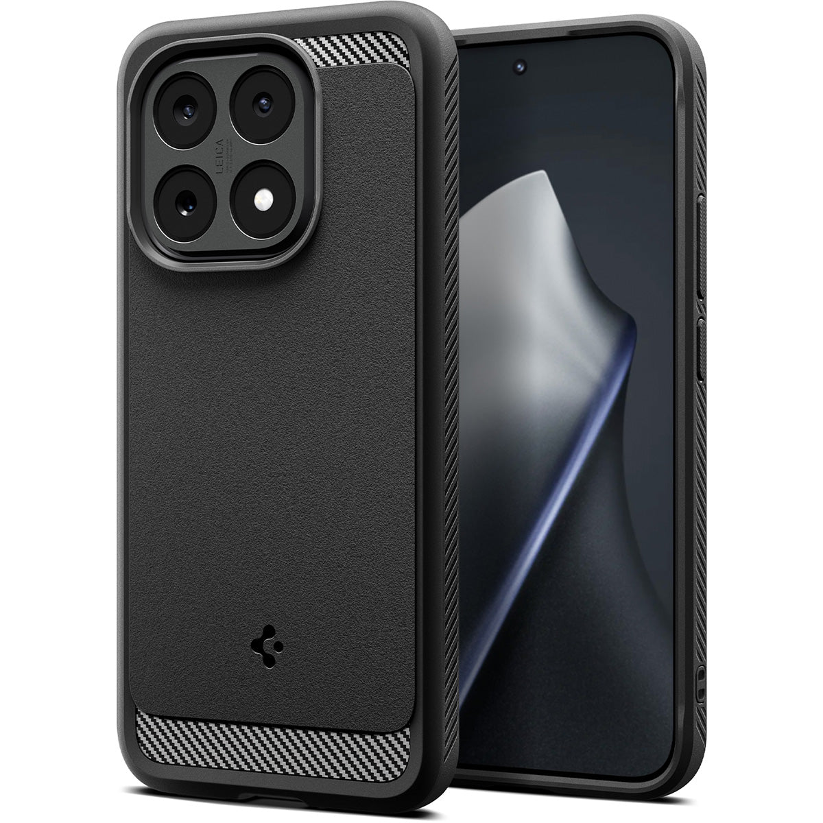 Handyhülle für Xiaomi 15T, Spigen Rugged Armor, Schwarz