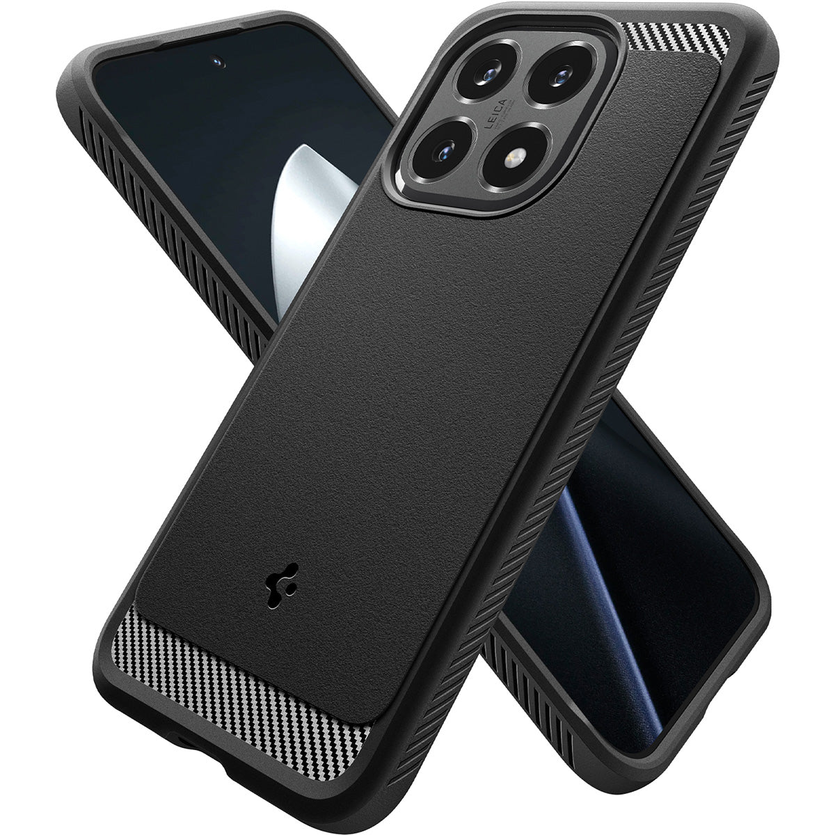 Handyhülle für Xiaomi 15T, Spigen Rugged Armor, Schwarz