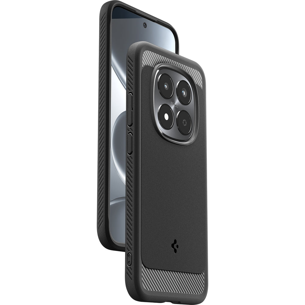 Handyhülle für Xiaomi Redmi Note 15 Pro 5G, Spigen Rugged Armor, Schwarz
