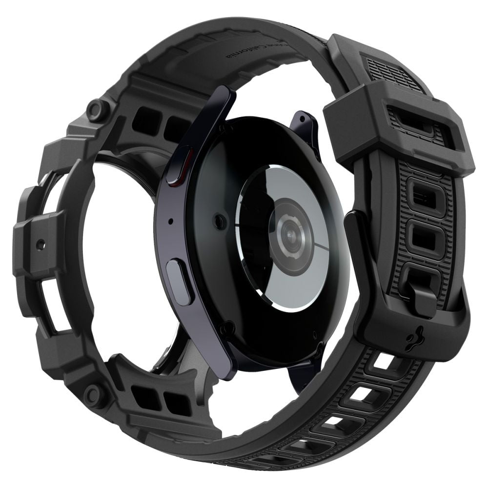 Schutzhülle mit Armband für Galaxy Watch 7 40mm, Spigen Rugged Armor Pro, Schwarz