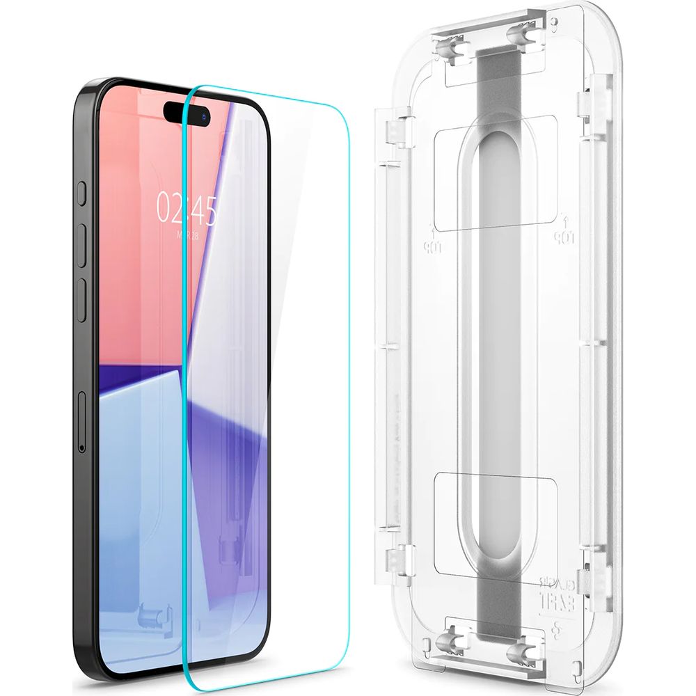 Glas für die Schutzhülle Spigen Glas.tR EZ Fit 2-Pack für iPhone 15 Pro