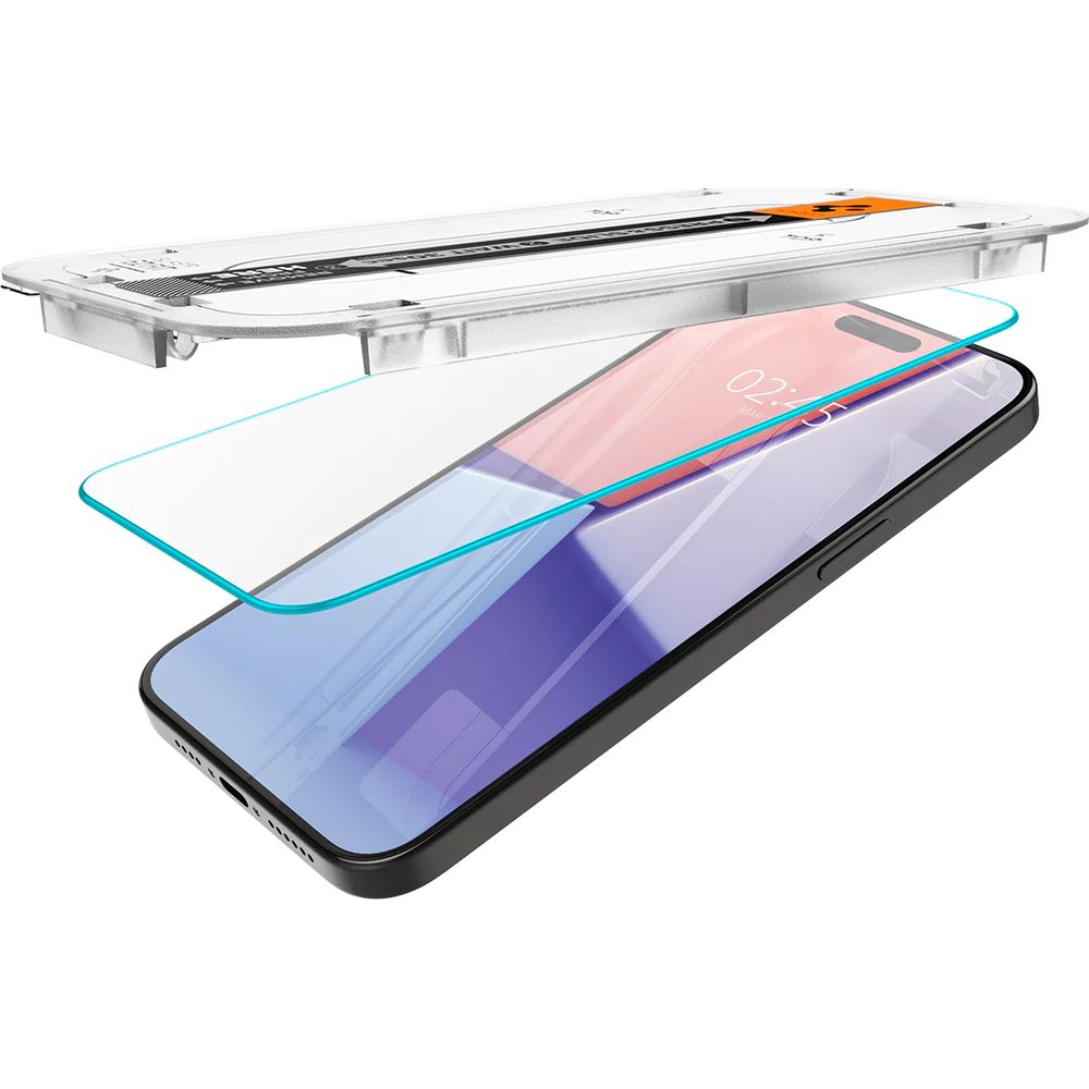 Glas für die Schutzhülle Spigen Glas.tR EZ Fit 2-Pack für iPhone 15 Pro