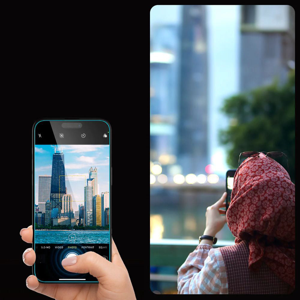Glas für die Schutzhülle Spigen Glas.tR EZ Fit 2-Pack für iPhone 15 Pro