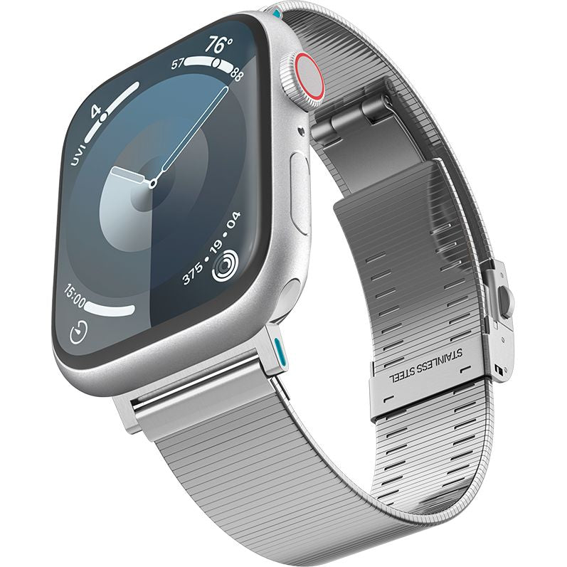 Armband für Apple Watch 49/46/45/44 mm, Spigen Sleek Link, Silbern