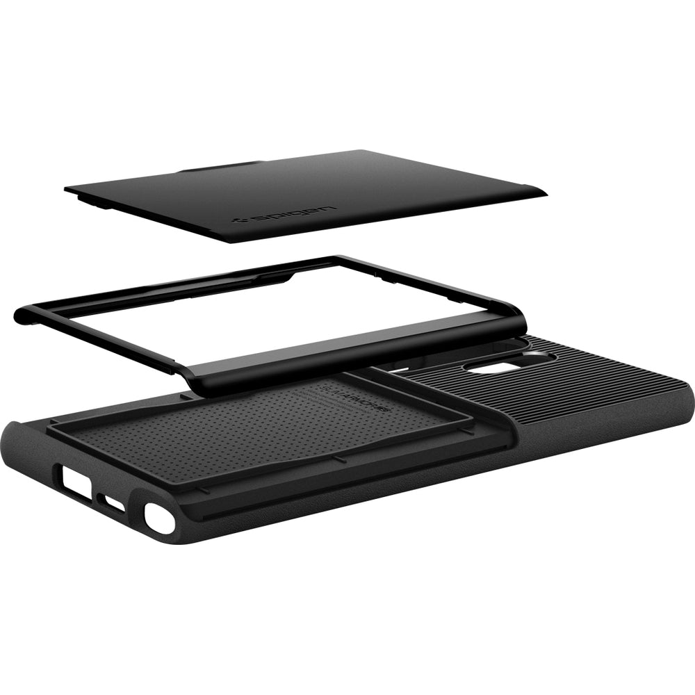 Handyhülle für Galaxy S25 Ultra, Spigen Slim Armor CS, Schwarz