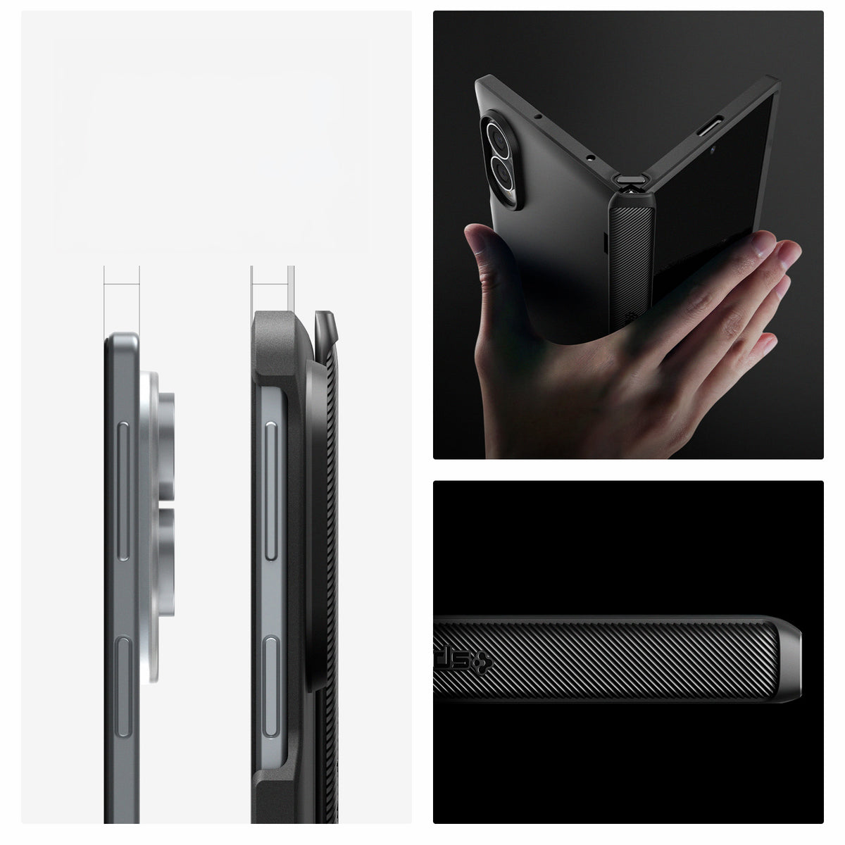 Handyhülle für Galaxy Z Fold8, Spigen Slim Armor Pro Mag mit MagSafe, Schwarz