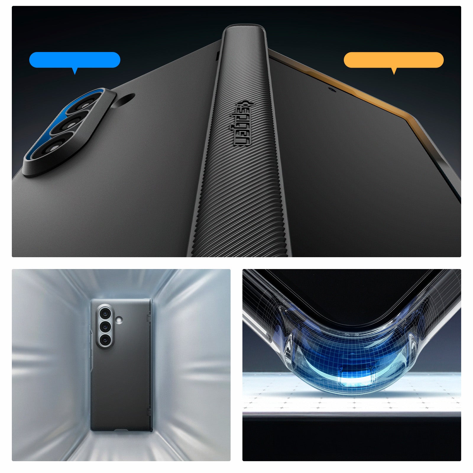 Handyhülle für Galaxy Z Fold8 Ultra, Spigen Slim Armor Pro Mag mit MagSafe, Schwarz