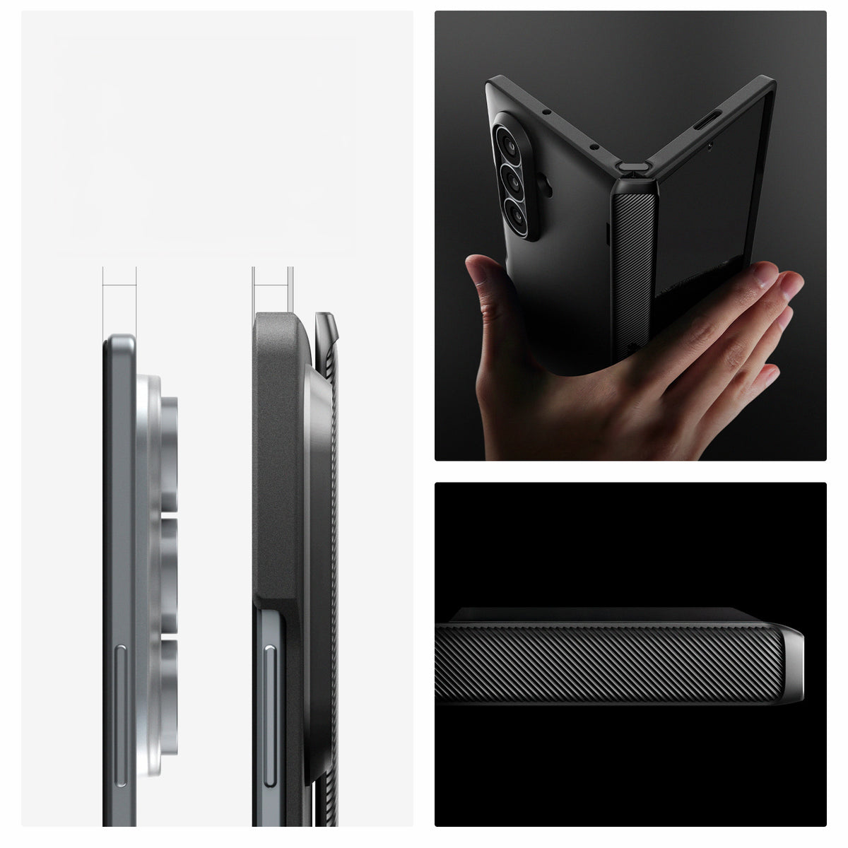 Handyhülle für Galaxy Z Fold8 Ultra, Spigen Slim Armor Pro Mag mit MagSafe, Schwarz