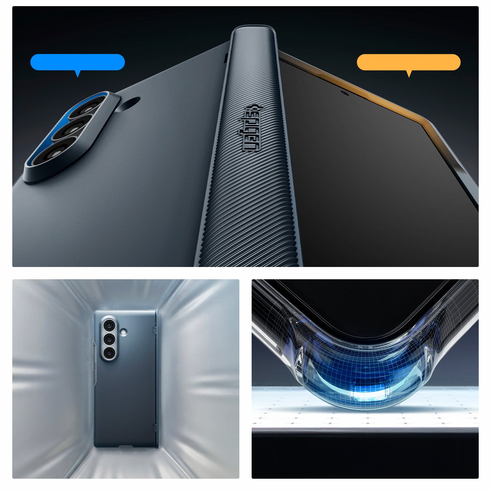 Handyhülle für Galaxy Z Fold8 Ultra, Spigen Slim Armor Pro Mag mit MagSafe, Dunkelblau