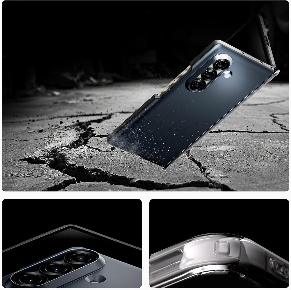 Handyhülle für Galaxy Z Fold7, Spigen Slim Armor Pro Mag mit MagSafe, Dunkelblau
