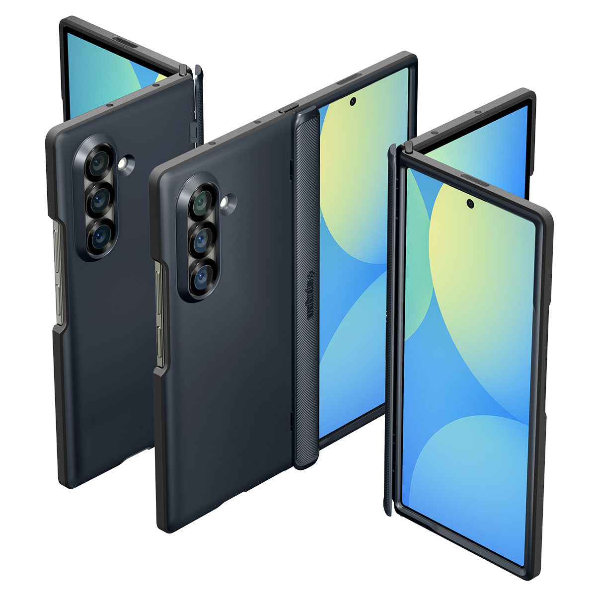 Handyhülle für Galaxy Z Fold7, Spigen Slim Armor Pro Mag mit MagSafe, Dunkelblau
