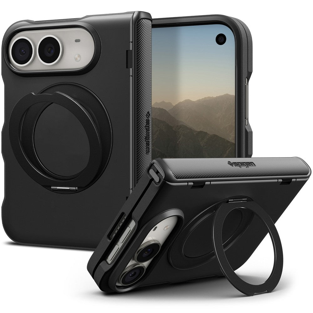 Handyhülle für iPhone Duo, Spigen Slim Armor Pro S Mag mit MagSafe, Schwarz (1/22)